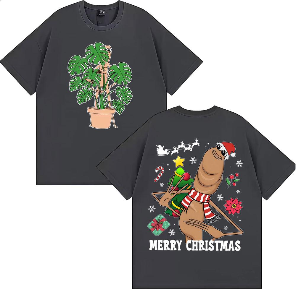 Funny Merry Christmas Marcus The Worm T Shirt Unisex Clothing Fashion Humor Short Sleeve Tshirt 100 Cotton Oversized Tshirt S
