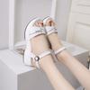 Fashion Clogs With Heel Comfort Shoes for Women High Sandals Female Increasing Height Muffins shoe 2024 Summer Thick High-heeled Flat Be