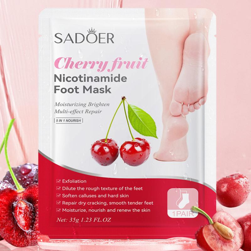 Fruit Foot Mask SADOER Avocado Strawberry Hydrating Moisturizing Foot Care Moisturizing