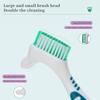 1Pcs Denture Brush Toothbrush Dual Delicate Heads Teeth Braces Oral Cleaning for Men or Women Deticated Brush Brighting Friendly