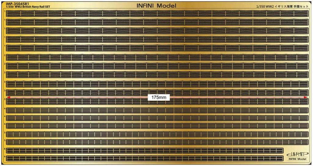Infinimodel 1/350 IMP Series WWII Royal Navy Handrail Plastic Model Kit Parts IMP3545