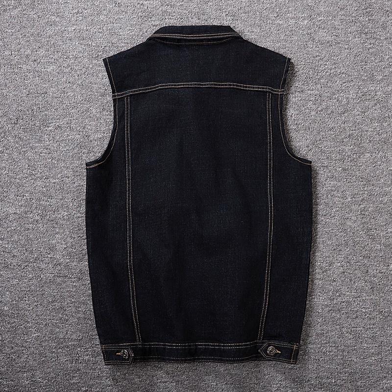 Plus Größe 8XL 7XL 6XL 5XLCotton Jeans Ärmellose Jacke Weste Männer Denim Jeans Weste