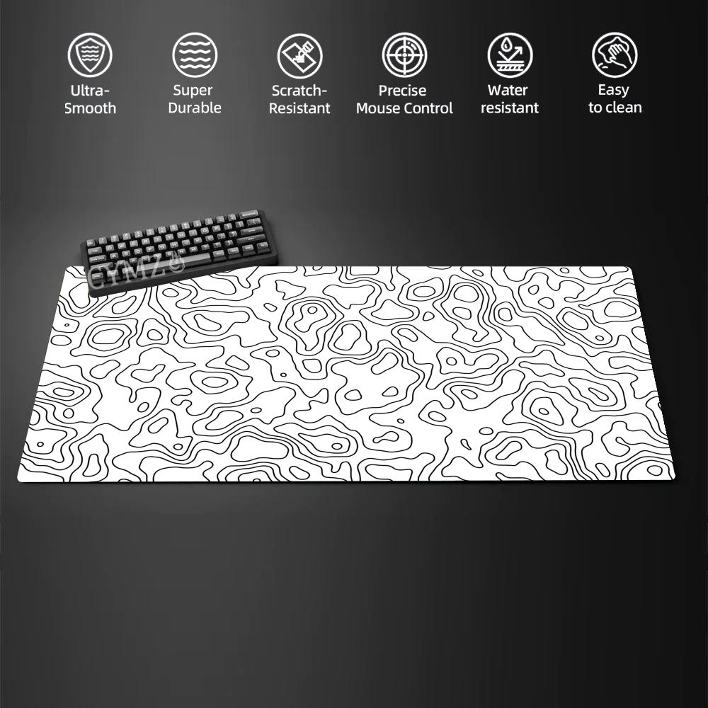 Gradient art line pattern large Mouse Pad Desk Mat NonSlip Durable Stitched Edge pc accessories Gaming mouse mat tapis souris