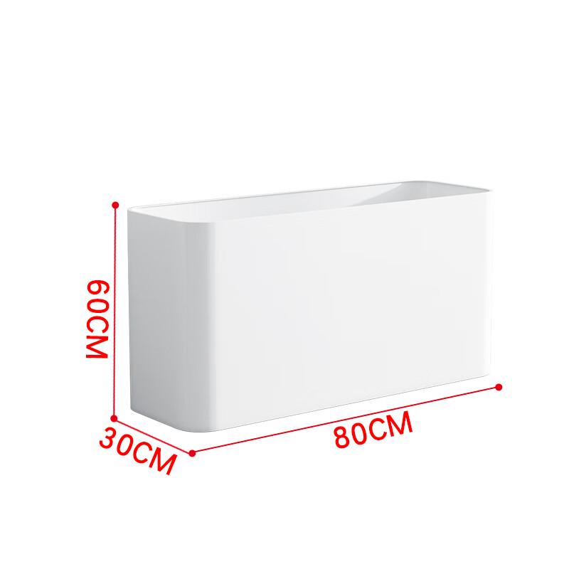 Белый балконный ящик для растений из нержавеющей стали (80x30x60см)