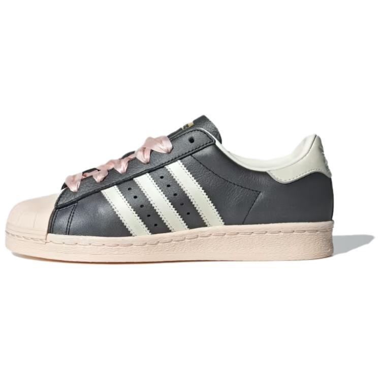 (WMNS) adidas Superstar 82 Black Pink Ribbon Laces Women s ID1423 EU 39⅓