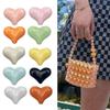 Heart Loose Beads Acrylic Heart Bead Spacer Beads for DIY Phone Wrist Strap Bracelets Earrings Jewelry Making Supplies