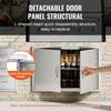 VEVOR BBQ Access Door, 889x610 mm Double Outdoor Kitchen Door, Stainless Steel Flush Mount Door, Wall Vertical Door with Handles, for BBQ Island
