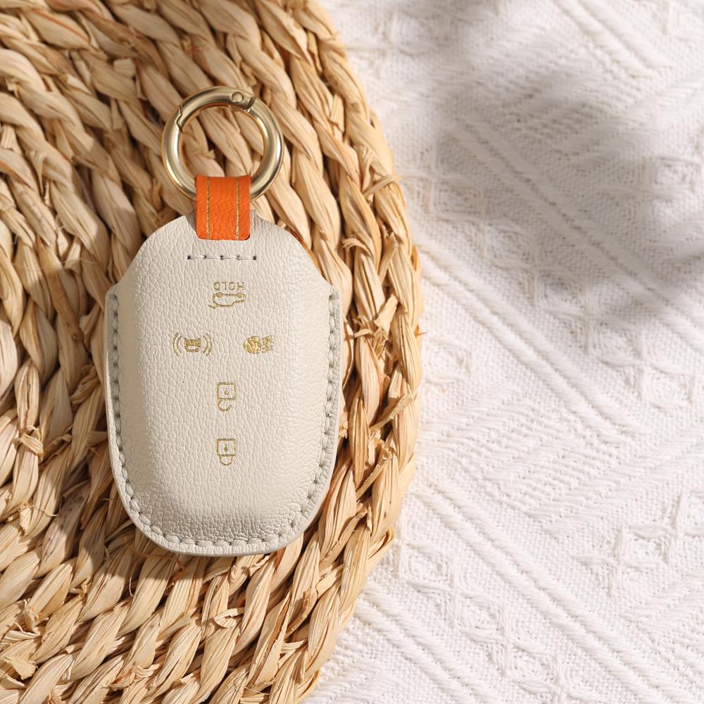 Leather Car Key Case Fob Cover For Ssang Yong G4 Rexton For Ssangyong Accessories