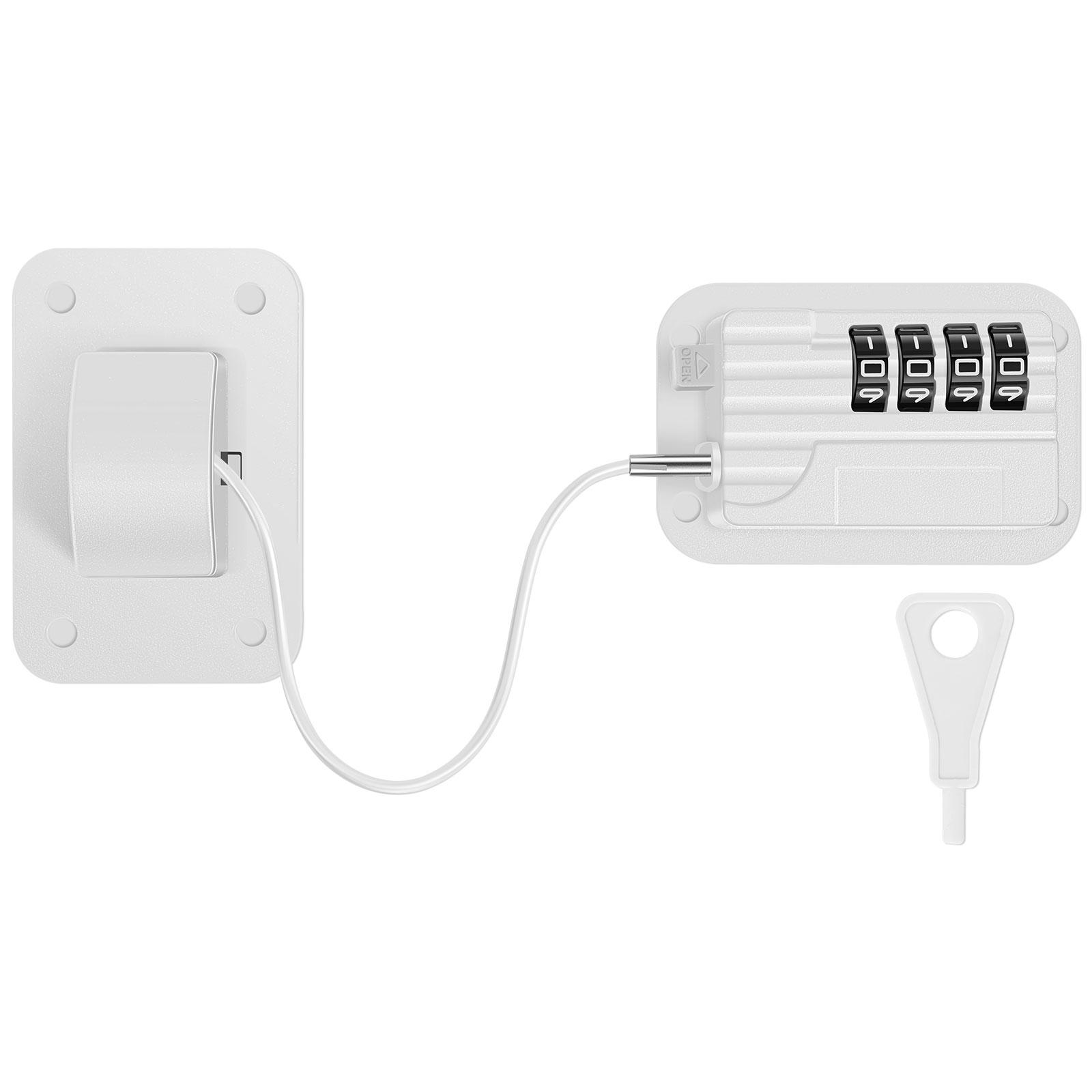 

1/2Pcs Password Refrigerator Locks Self Adhesive Cabinet Lock Drill-Free Proof FridgeLock for Refrigerator Cabinet Drawer Window