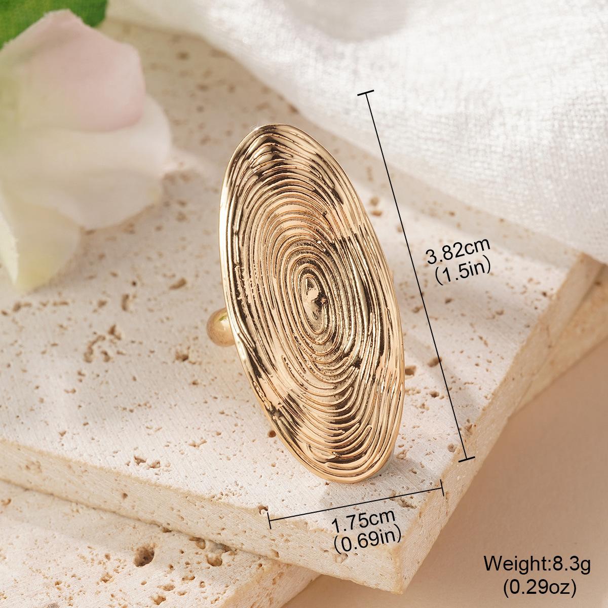 

European and American personality exaggerated flower ring metal earrings versatile fashion personality open ring