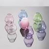 Minimood Tea Whisk Holder, ClearPink, Glass, 6.6cm H X 4.2cm W X 6cm L, Matcha Utensils, Tea Ceremony Accessory (Transparent)