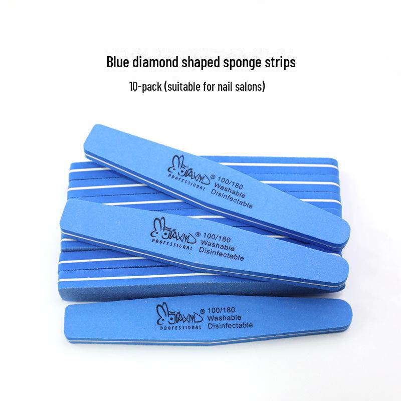 Xinjian Diamond Double-Sided Nail File Set - Includes Sponge, Polishing, and Rubbing Strips