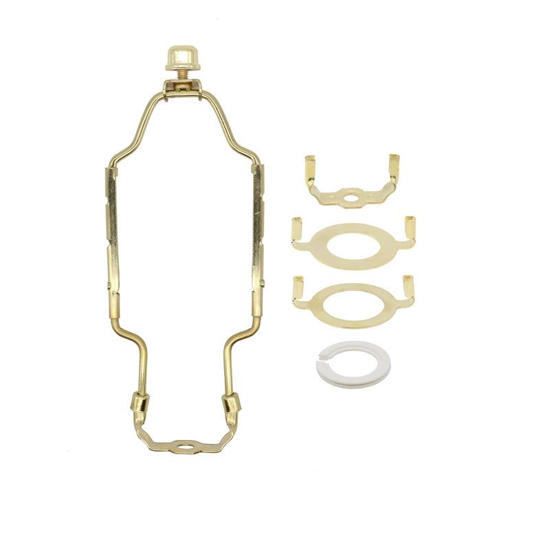 Adjustable Lamp Shade Harp Brackets 2 Sets 7 to 10 Inch Metal Holder Kits Compatible with E26 E27 and Plastic Converter