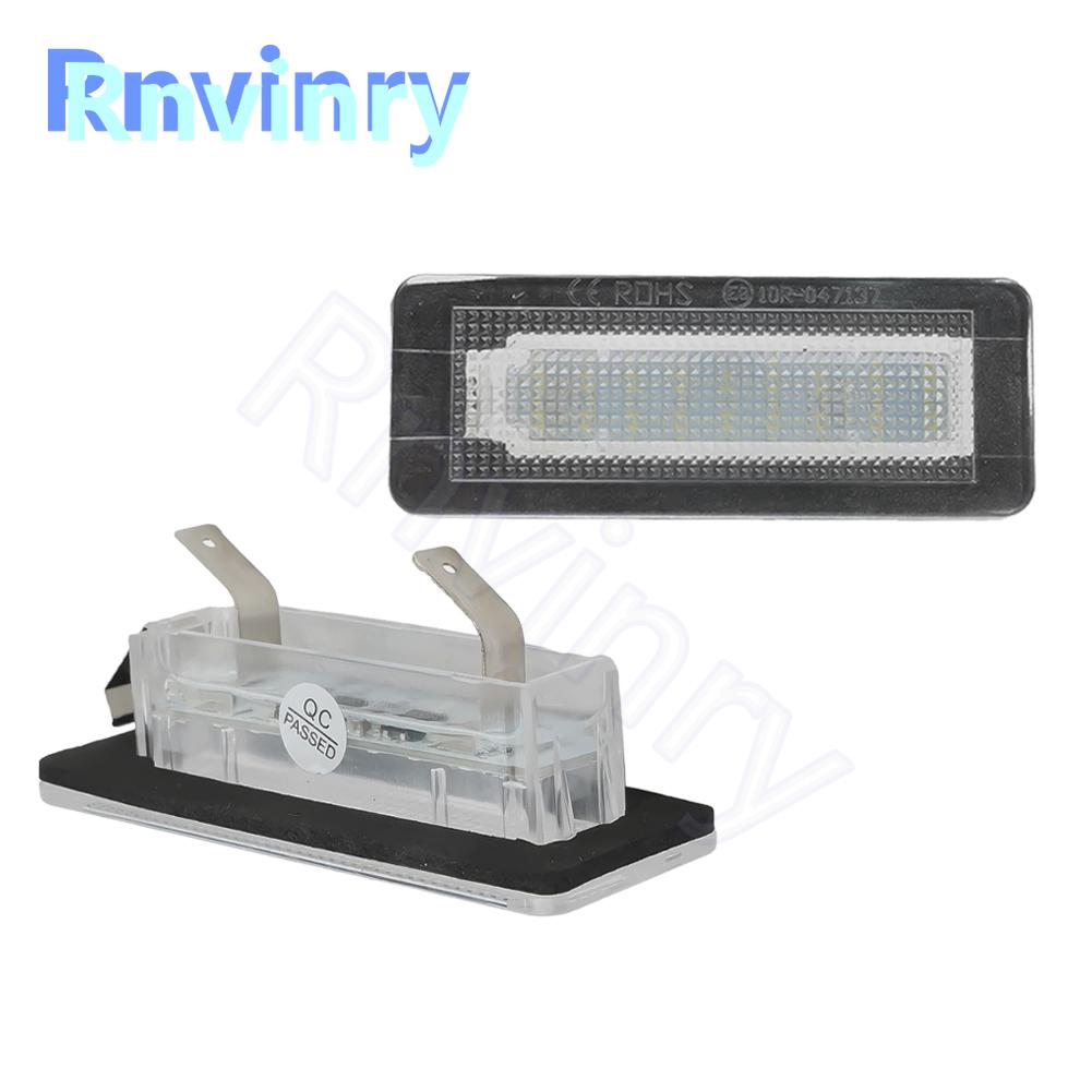 2pcs Car LED License Plate Tag Lamp For Benz Smart Fortwo Coupe Convertible 450 451 White Light LED License Plate Light