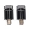 1 Pair 10mm 0.39in Motorcycle Mirror Mount Riser Extender Adapter Replacement for NMAX 155 125 2015‑2022 Black