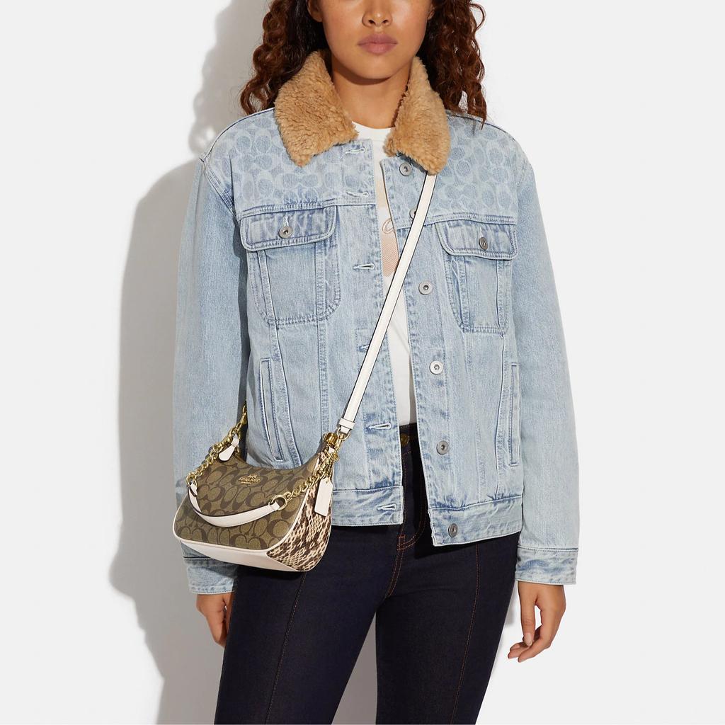 Coach Teri 24 Zipper Closure Multi-Functional Pocket Double Card Slot Synthetic Leather And Leather Handheld Crossbody Shoulder Bag Medium CC323-IMLOT