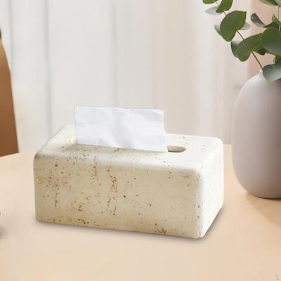 Resin Tissue Box Cover Container Dresser Bedside Living Room Bathroom Tabletop Kitchen