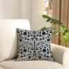 Black and White Pattern Cushion Cover Reversible Plush Pillow Cover Soft Fluffy Home Decor for Sofa Bedroom
