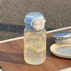 Cute Water Bottle With Straw Portable Plastic Pop-Up Cover Water Cup For Kid Kawaii Bottle Water Leak-Proof Cute Drinking Bottle