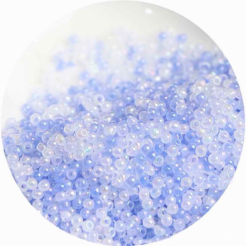 2mm Irisierende Glas-Samenperlen: Cremige Wolke für DIY Schmuck & Armbänder