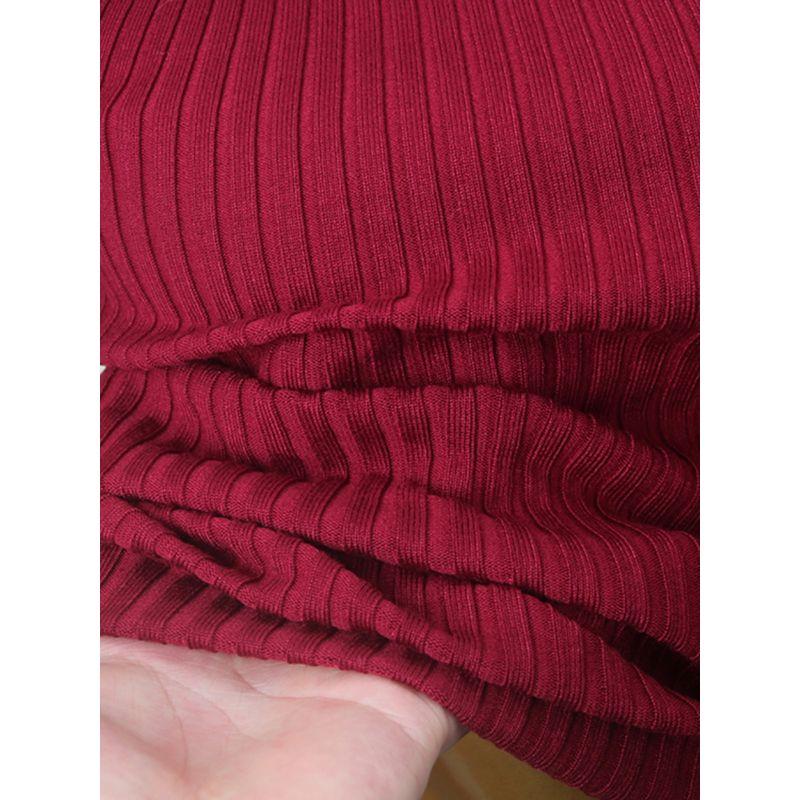 French style Retro Puff sleeve High end Socialite Bottoming Shirt Autumn Thread Slim fit Patchwork Knit