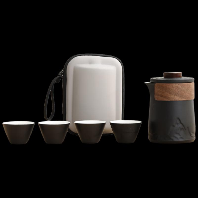 Wo Ding Yuanshan Portable Ceramic Travel Tea Set