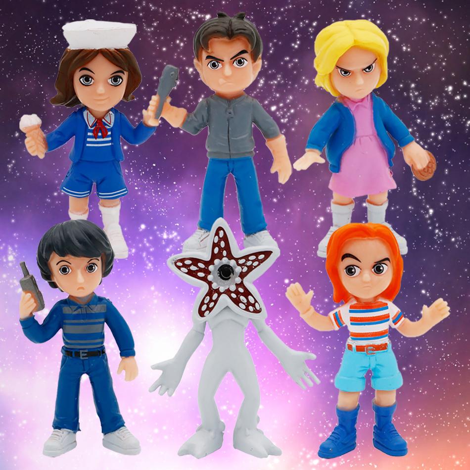 6 Stück/Set Figurenstil Puppen Eleven Monströse Humanoide Figur PVC Anime Figuren Sammlung Niedliche Spielzeuge für Kinder Weihnachten