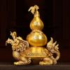 Pure Copper Dragon Turtle Ornaments Fulu Turtle Gourd Dragon Head Turtle Household and Office Decoration Ornaments
