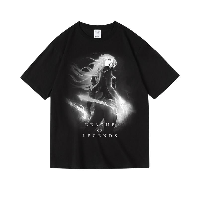 2024 Games LOL League of Legends Men's Printed Women's Cotton Crew Neck Short Sleeve Half Sleeve T-Shirt Men's Women's T-Shirt