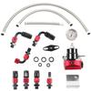 Adjustable FPR AN6 Fitting EFI Fuel Pressure Regulator For 7MGTE MKIII with Hose Line Fittings Oil 100psi Gauge Universal 