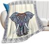 Bohemian Elephant Throw Blanket Boho Home Decor Throw For Couch Living Room Ethnic Tribal Art Nap Cozy Aesthetic Gift
