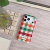 Colorful Plaid Velvet Phone Case for iPhone 16, iPhone 17, and iPhone 17 Pro Max