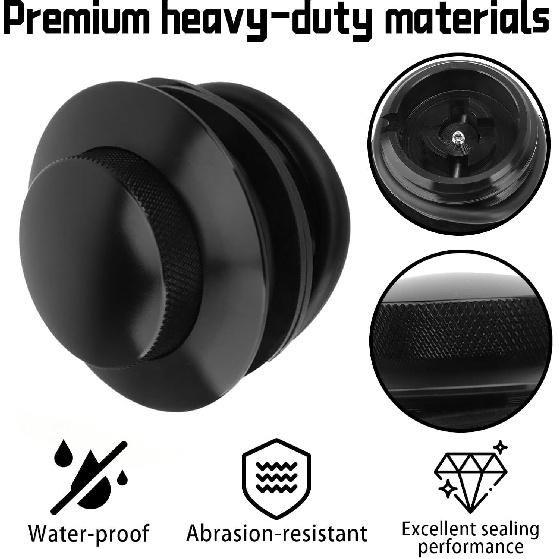 Motorcycle Fuel Tank Pop-Up Gas Cap CNC Flush Pop Up Gas Oil Tank Cap Fit for H-arley Sportster XL Tour Road King Softail Dyna 1992-up (Black)