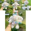 Plaid Dress Drooping Ear Rabbit Plush Keychain For Cute Bag Decor And Gift
