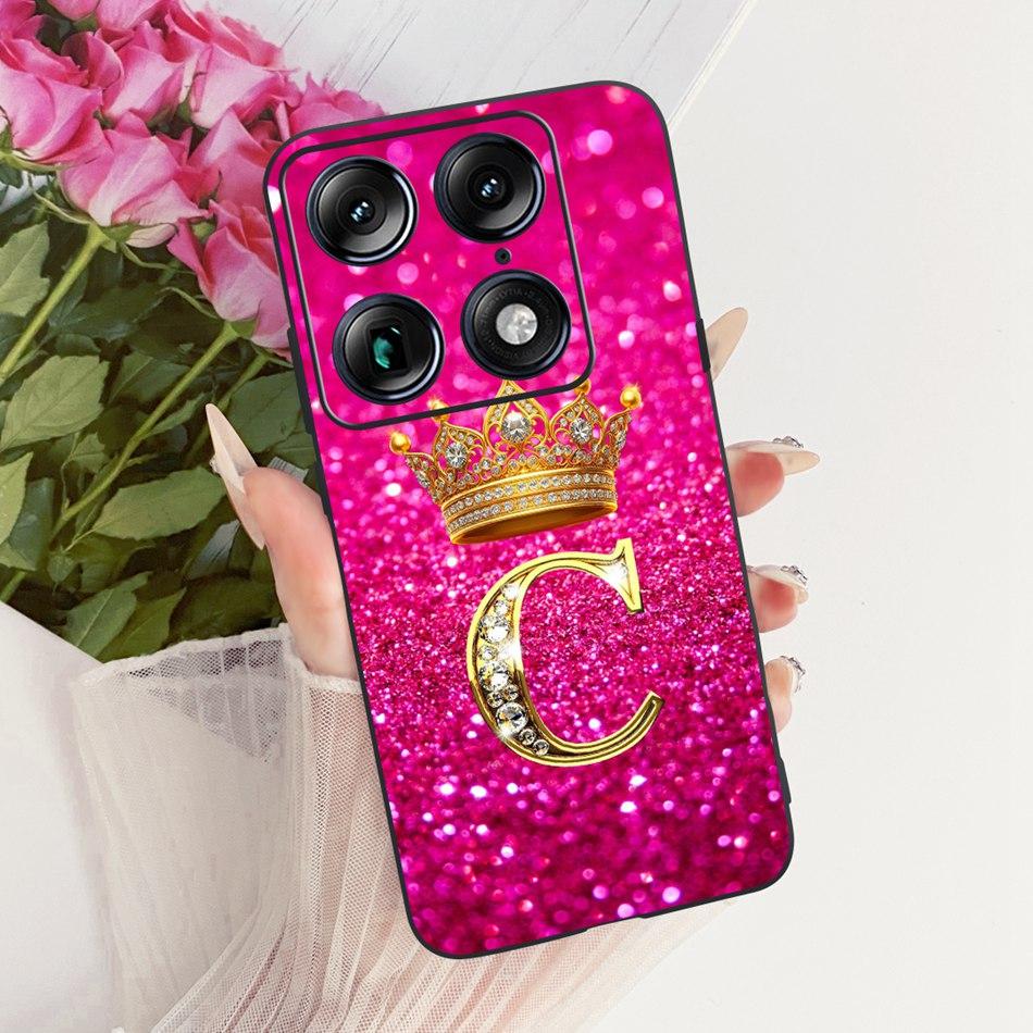 For Motorola Signature 2026 Crown Letter Phone Case For Motorola Signature XT2603-2 Black Silicone Soft Cases Bumpers