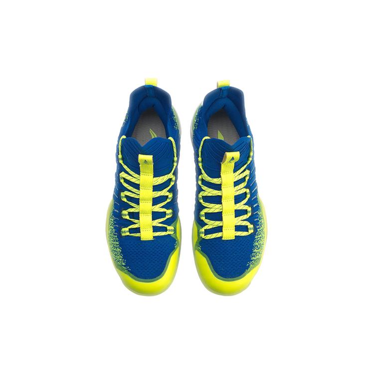 New LiNing Cool Shark Cushioning, Breathable, Lightweight, Slip Resistant Low top Badminton Shoes Unisex Blue Green AYZP005-2