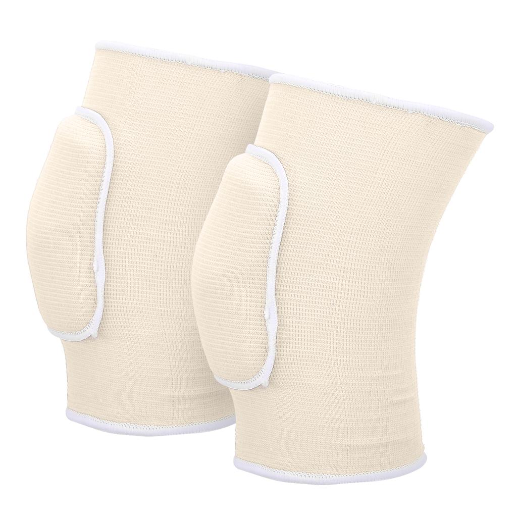 1 Pair Protective Knee Pads Thicken Sponge Brace Knee Guards for Dance Yoga Multi SportsWhite