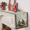 1Pc Christmas Table Runner - Festive Holiday Design With Nativity Scene, Snowflakes & Red Berries,Perfect For Home Kitchen Decor