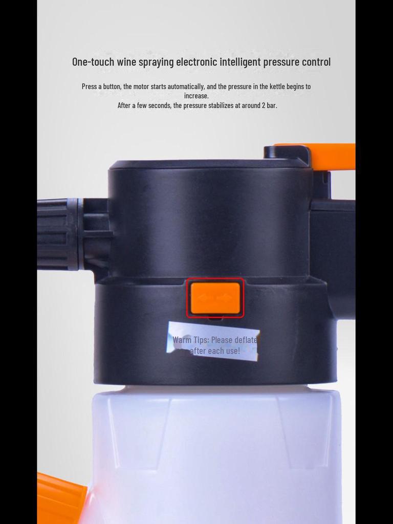 Rechargeable Electric Foam Spray Pot: Pressurized Car Wash Gun