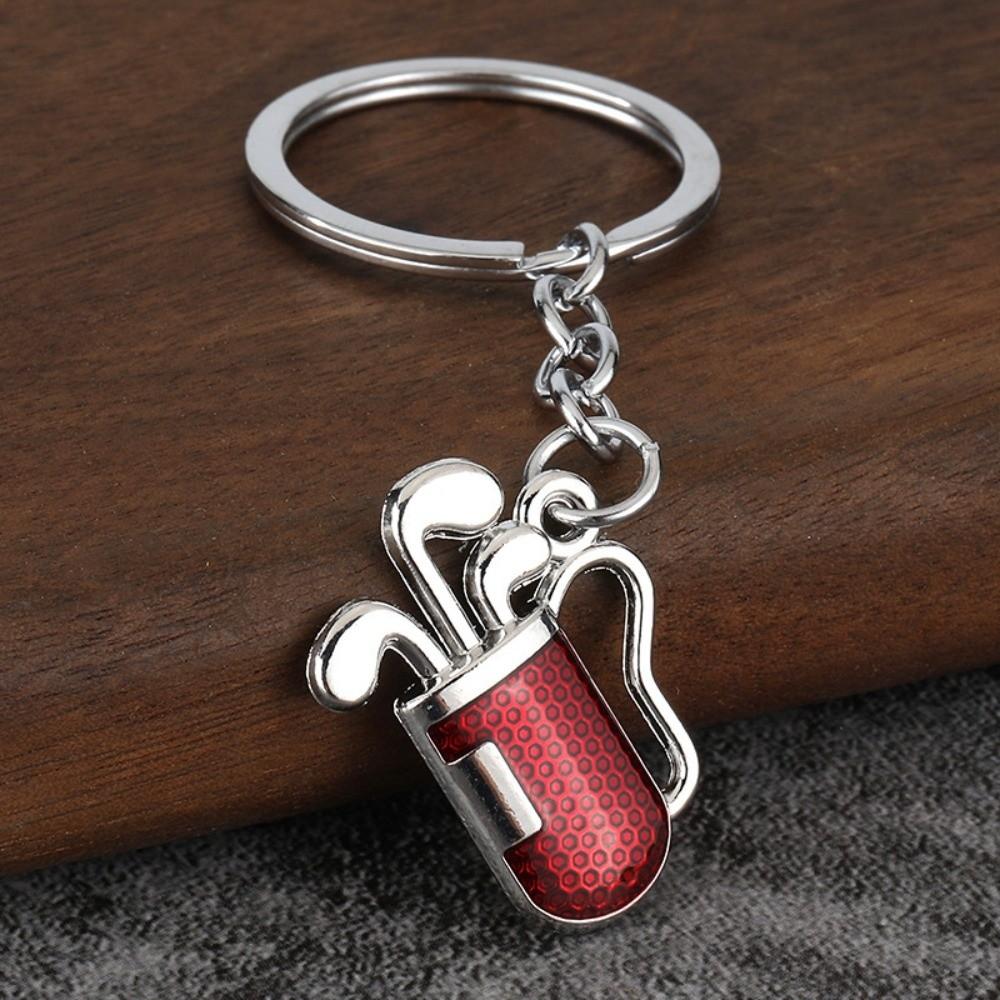

Sports Style Golf Keychain Classic Design Golf Pendant Key Holder Birthday Gift срібний/червоний
