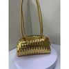 Woven PU Pillow Bag Women Small Structured Shoulder With Zip Crossbody Or Underarm Style