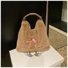 Casual Mao Mao large capacity tote bag fashionable women's armpit bag new backpack bow