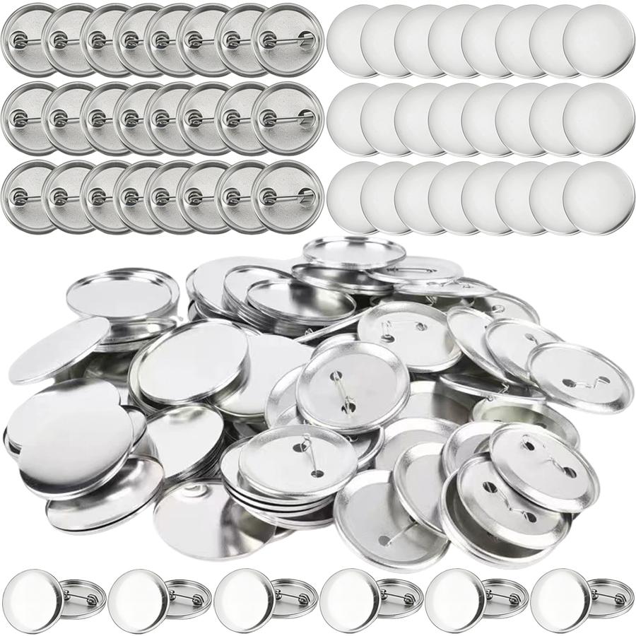 25/50 Stück 37mm Blech Rohling Button Abzeichen Kits – Glänzende Metallmedaille mit Anstecknadel, Handgemachte DIY Bastelbedarf für unabhängiges Gestalten