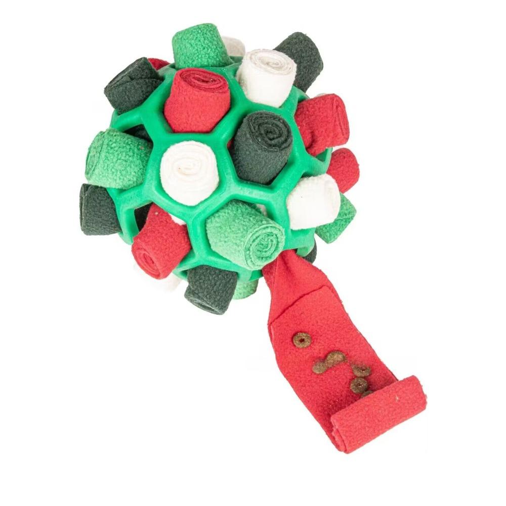 Polar Fleece Interactive Snuffle Durable Hiding Food Dog Snuffle Ball Portable Interactive Puzzle Dog Natural Foraging Skills