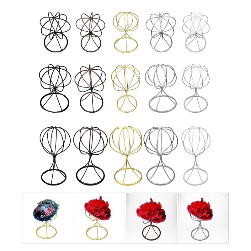 Iron Hat And Wig Display Stand Featuring Modern Designs and Easy Maintenance Home Organization Storage Solution
