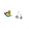 Porcelain Glass Conch Swan Figurine Animal Art Decor Craft Statue for Home Office Living Room