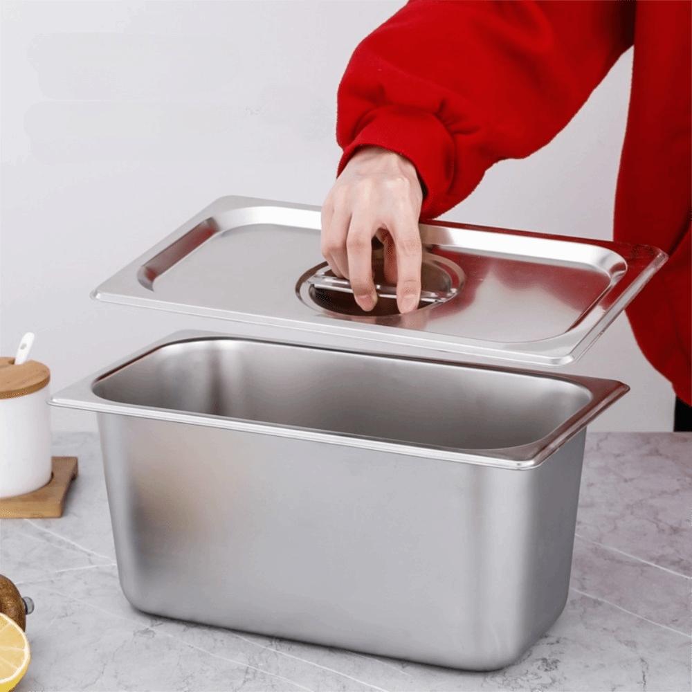 Rust-proof Canteen Food Basin Rectangular Food Preparation Box Durable Food Storage Box  Hotel