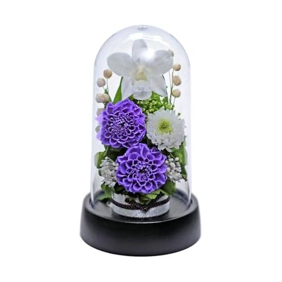 Art Four Seasons Mini Offering Flower Mini Dome Lila Preserved Flower
