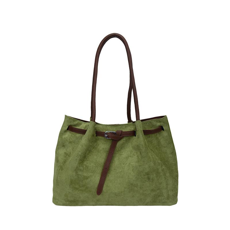 Suede large-capacity tote bag women's new trendy high-end shoulder bag going out to work commuter bag