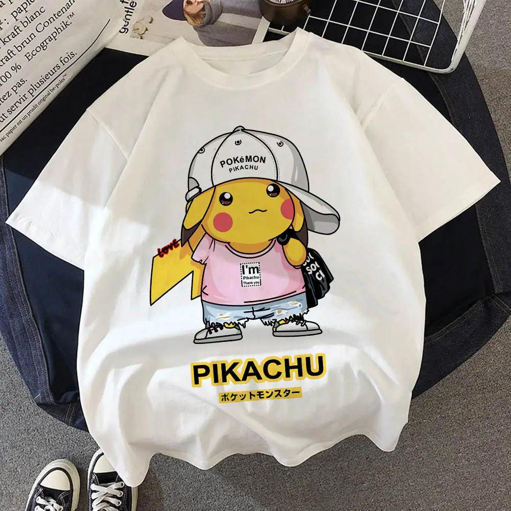 2026 New Pok É Mon Oneck Short Sleeved Cotton Tshirt for Adults Summer Pok É Mon Pikachu Clothes Comfortable and Casual Y2K
